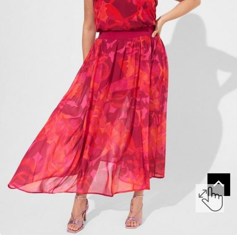Torrid Chiffon Maxi Skirt with Shorts